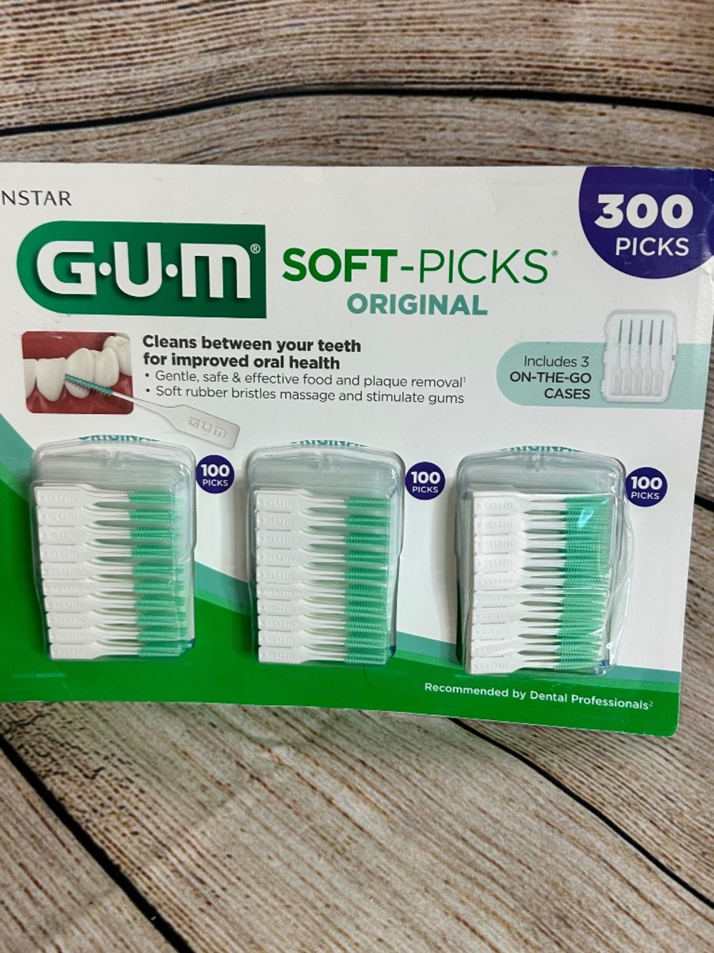 GUM Dental Soft Picks 300PK with Travel Cases